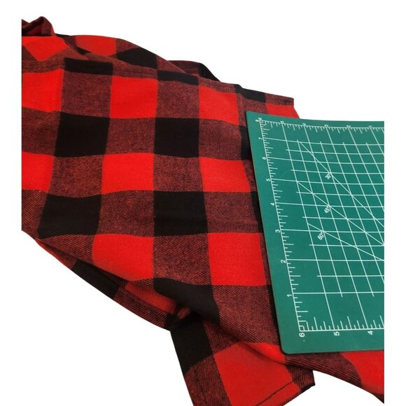 Red & Black Buffalo Plaid Cotton Table Runner 12 x 70 Inches Rustic Lodge Holida - Picture 9 of 11